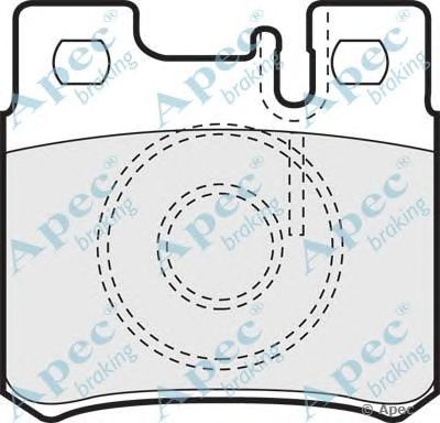 APEC BRAKING pad682 -  Комплект тормозных колодок, дисковый тормоз